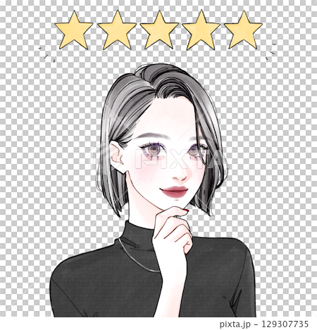 5-star rating_Cool female version 129307735