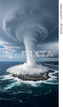 荒れた海 129307892