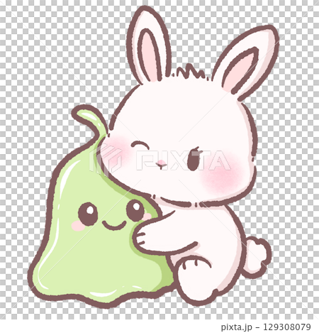 Cute white bunny hugging green alien blob kawaii space rabbit illustration adorable extraterrestrial friend pastel cartoon sci fi fantasy galaxy character digital art intergalactic friendship theme Cute white bunny hugging green alien blob kawaii space rabbit illustration adorable extraterrestrial friend pastel cartoon sci fi fantasy galaxy character digital art intergalactic friendship theme 129308079