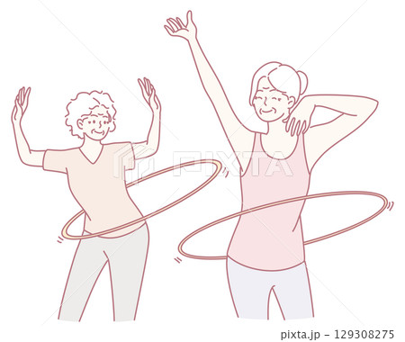 Joyful Hula Hooping A Vibrant and Engaging Fitness Activity to Enjoy with Friends and Family 129308275