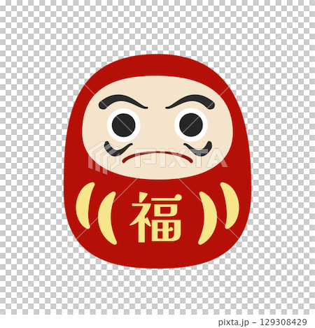 Illustration of Daruma of Lucky Things 129308429
