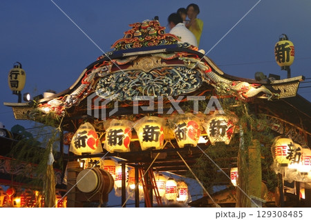 ｢世良田祇園まつり(2025.7.26)｣ 八坂神社 祭礼 繋がりをモチーフにした唐破風の新町屋台 129308485