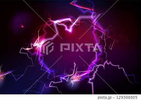 Electric circle with bolt light effects 129308805