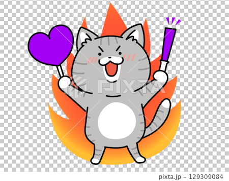 推し活に燃える猫ちゃん 129309084