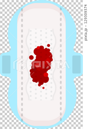 Illustration of a blood-stained napkin 129309374