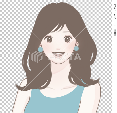 エレガントな女性のイラスト 129309698