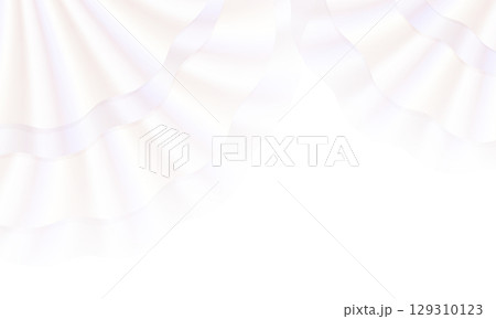 白いフリルが重なっている背景イラスト 129310123
