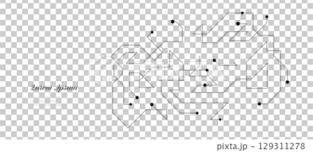幾何抽像三角電路科學技術背景 129311278