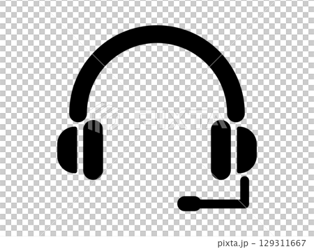 Headset icon monotone 129311667