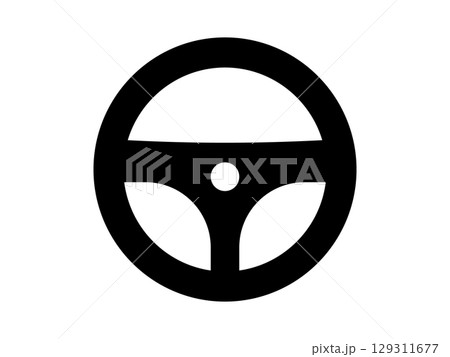 ハンドルのアイコン　モノトーン 129311677
