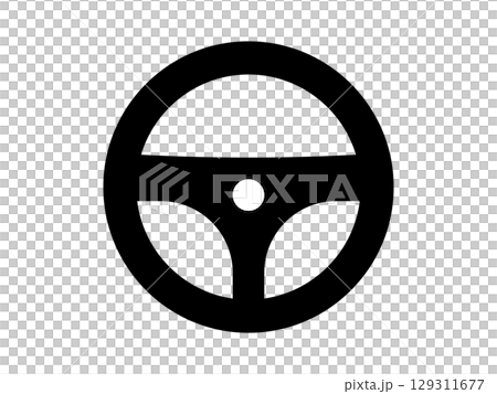 ハンドルのアイコン　モノトーン 129311677