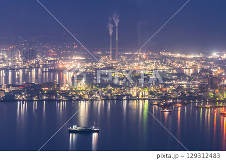 《山口県》周南コンビナート・工場夜景 《山口県》周南コンビナート・工場夜景 129312483