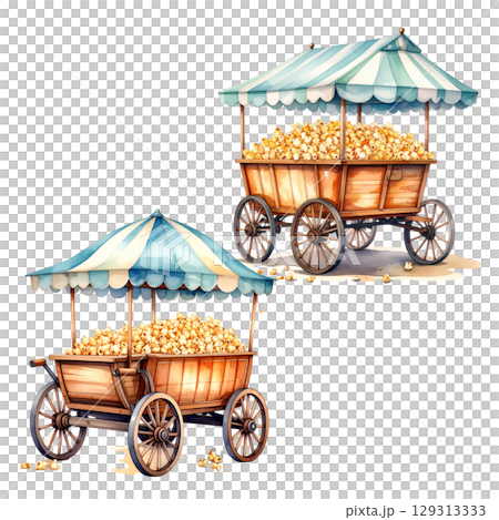 Popcorn box icon isolated on white background. 129313333