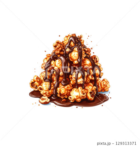 Popcorn box icon isolated on white background. Popcorn box icon isolated on white background. 129313371