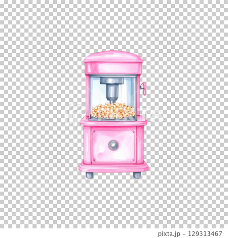 Popcorn box icon isolated on white background. 129313467