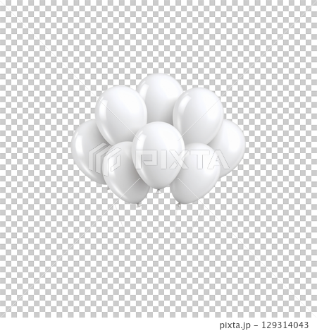 Colorful illustration of party balloons on white background. 129314043