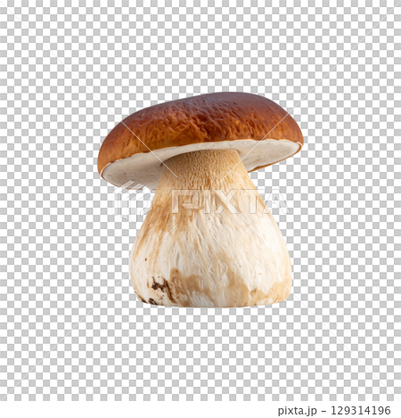 Mushrooms including enoki mushrooms isolated on white background 129314196