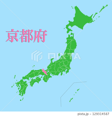 日本地図 京都府 日本地図 京都府 129314587