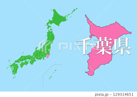 日本地図　千葉県 129314651