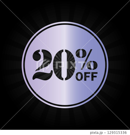 20% Off Discount Badge 129315336