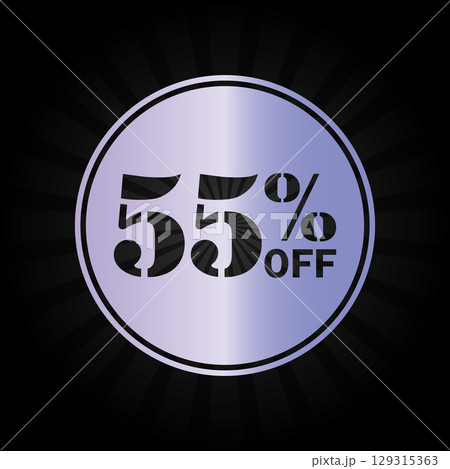55% Off Discount Badge 55% Off Discount Badge 129315363