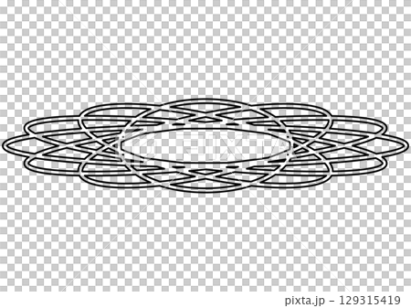 Monochrome overlapping circular abstract pattern Monochrome overlapping circular abstract pattern 129315419