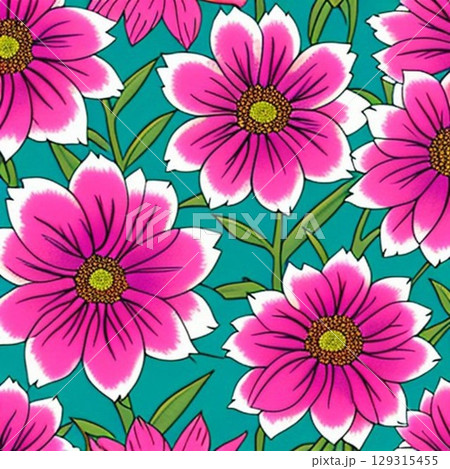 seamless pattern with flowers 129315455