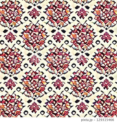 vector seamless pattern with mandala shape 129315466