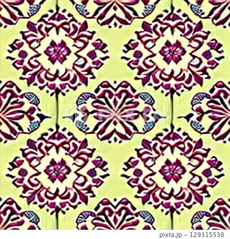 vector seamless pattern with mandala shape 129315538