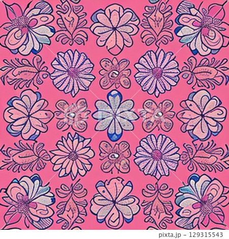 vintage floral background with ornate elegant retro abstract flora 129315543