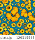 seamless pattern with sunflowers seamless pattern with sunflowers 129315545