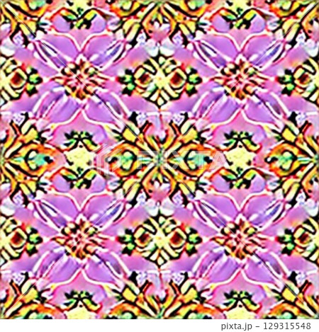 seamless pattern with decorative elements 129315548