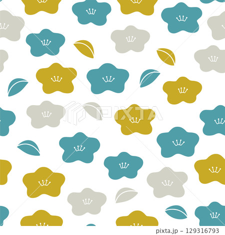 和柄のシームレスパターン 129316793