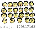 水彩で描いたfaces25807pix7 129317162