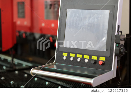 touch screen control panel of metalworking machine touch screen control panel of metalworking machine 129317536
