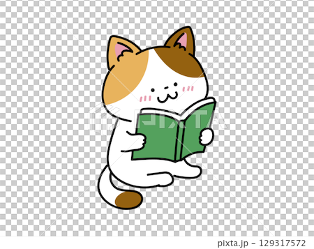 讀一本書的雜色貓 讀一本書的雜色貓 129317572
