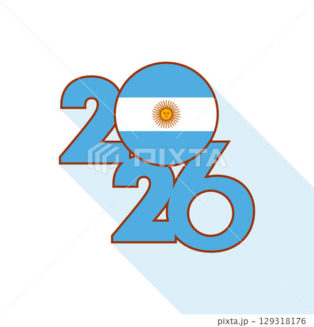 2026 Long Shadow Banner with Argentina Flag Inside. 129318176