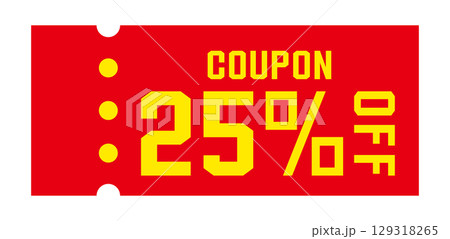 割引クーポンのベクターイラスト　夏色 129318265