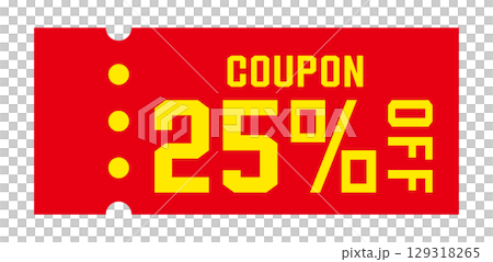 割引クーポンのベクターイラスト　夏色 129318265