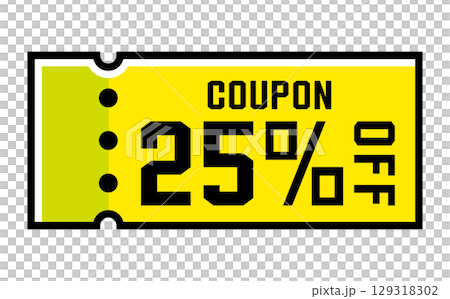 割引クーポンのベクターイラスト　夏色 129318302