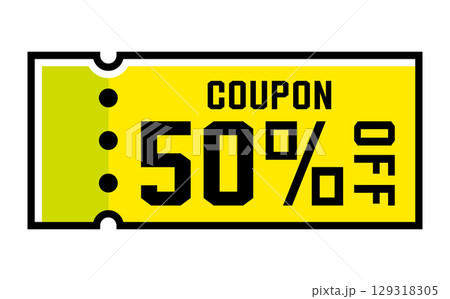 割引クーポンのベクターイラスト　夏色 129318305