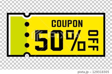 割引クーポンのベクターイラスト　夏色 129318305