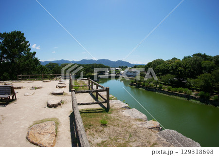 萩城内の風景(山口県)魚眼レンズ撮影 萩城内の風景(山口県)魚眼レンズ撮影 129318698