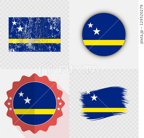 Curacao National Flag Icon Collection. 129320279