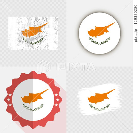 Cyprus National Flag Icon Collection. 129320280