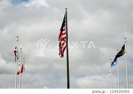 Flag Display Pearl Harbor Hawaii 129320302