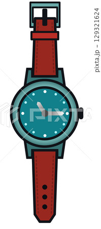 時間を確認するお洒落なメンズ用の腕時計イラスト 129321624