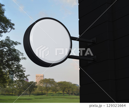 Light box signage, 3D rendering 129321664