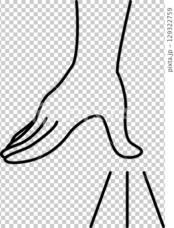 指圧マッサージのアイコンイラスト 129322759