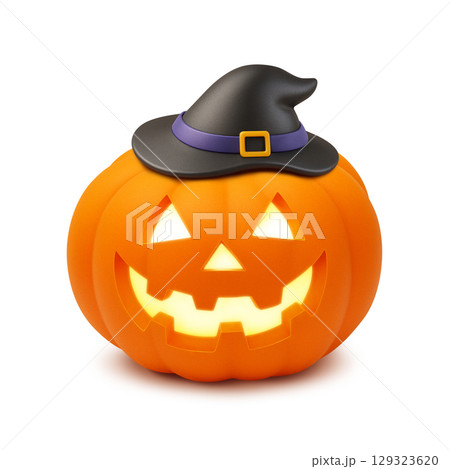 ハロウィンのカボチャ イラスト リアル ハロウィンのカボチャ イラスト リアル 129323620